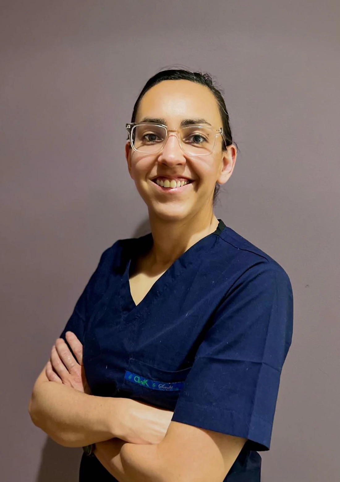 A menopause specialist nurse smiling